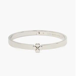 Flower Hinge Bangle - Silver