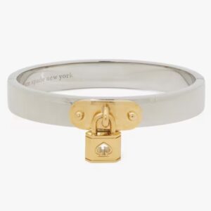 Lock & Spade Charm Bangle Big - Silver Gold