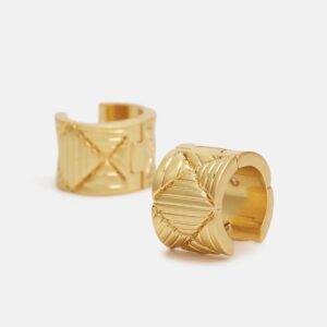 Patchwork Huggies - Gold