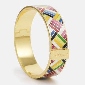Multicolor Enamel Bangle - Gold