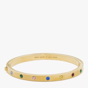 Multicolor Hinge Bangle - Gold